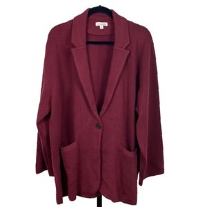 J. Crew Sweater Blazer Cecile Relaxed Wool Blend Size 3X Christmas